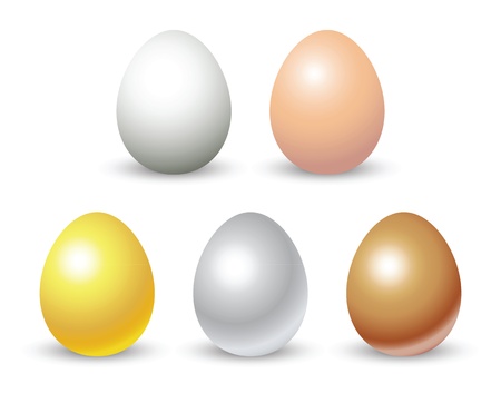 gold, silver, bronze eggs for conceptual usage.のイラスト素材