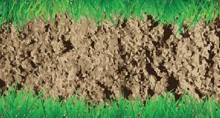 soil and grass backgroundのイラスト素材