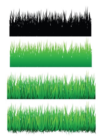 grass vector, with seamless edge. For border, background, natures theme.のイラスト素材