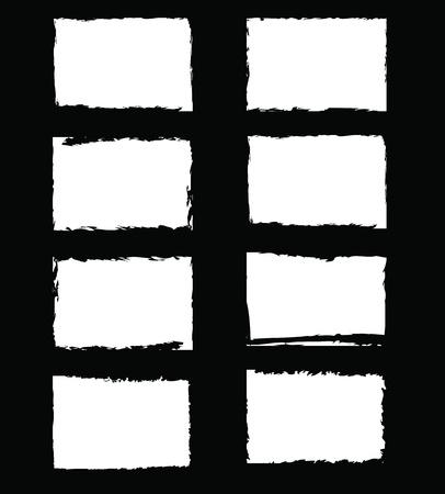 grunge borders, frames, for image or photo. vector format.のイラスト素材