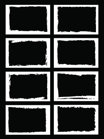 grunge borders, frames, for image or photo. vector format.のイラスト素材