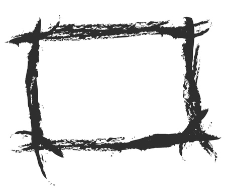 grunge border for background, to illustrate brushed stroke.のイラスト素材