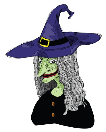 illustrations of witch, lines are not expanded to preserve the ability of editing.のイラスト素材