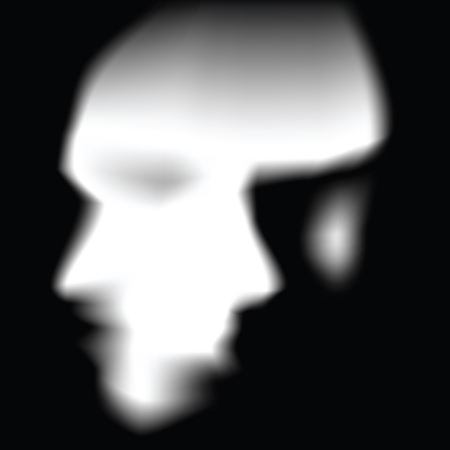 face silhouette with illustion of 2 faces.のイラスト素材