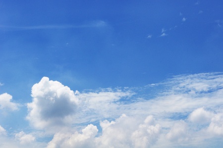 blue sky with clouds for background usage.の写真素材
