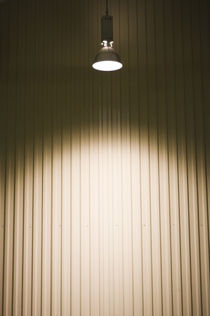 empty warehouse with a ceiling light. の写真素材