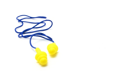 ear plug for industrial noise, hearing protection.の写真素材