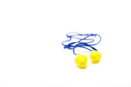 ear plug for industrial noise, hearing protection.の写真素材