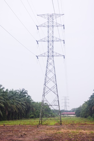 electricity pylon, photos taken in malaysia.の写真素材