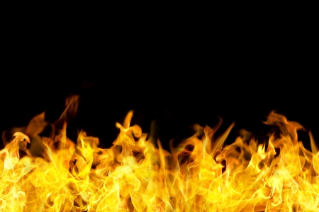 fire flames border in seamless horizontal style, use for banner.の写真素材