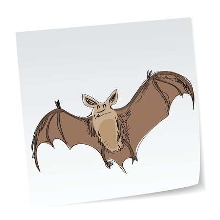 a note with hand-drawn halloween theme message - 2 of series.のイラスト素材