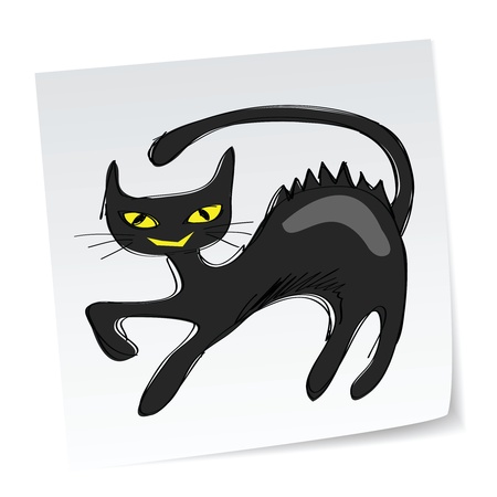 a note with hand-drawn halloween theme message - 4 of series.のイラスト素材