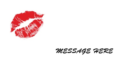 realistic lip mark in jpg and vector form, carefully transfered. isolated on white background.のイラスト素材