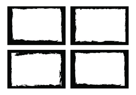 grunge borders, frames, for image or photo. vector format.のイラスト素材