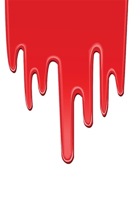 red dripping paint, realistic looking.のイラスト素材