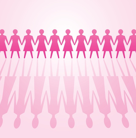 illustration of woman power concept, feminismのイラスト素材