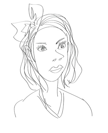 a quick sketch of a womanのイラスト素材