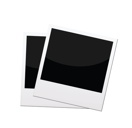 a stack of photos frames, replace with images and messages.のイラスト素材
