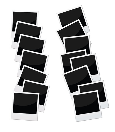 2 stack of photos frames, replace with images and messages or as bannersのイラスト素材