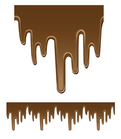 seamless chocolate background, dripping liquid.のイラスト素材