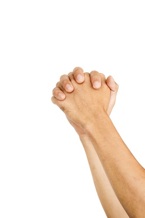 isolated hands for praying or begging gesturesの写真素材