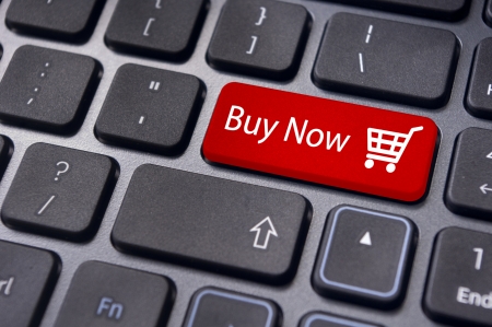 Buy now concepts, with message on computer keyboard の写真素材