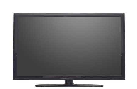 isolated flat screen tv or computer monitorの写真素材