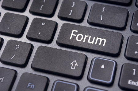 forum, online or internet discussion, a popular to way communicate in internet.の写真素材