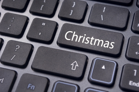 Photo of close up on keyboard pad, for christmas.の写真素材