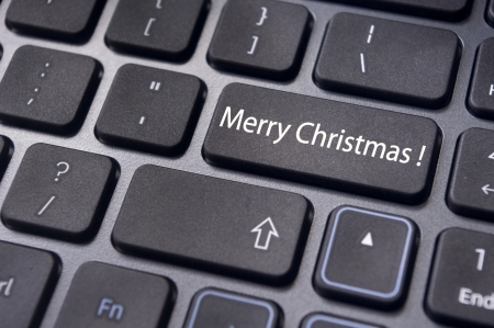 Photo of close up on keyboard pad, for christmas concepts.の写真素材