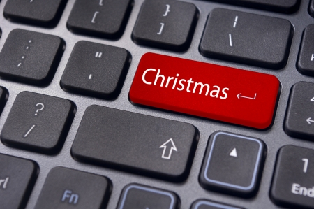 Photo of close up on keyboard pad, for christmas concepts.の写真素材