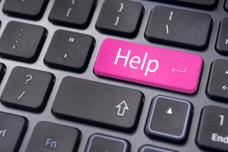 keyboard message with online supports or help concepts.の写真素材