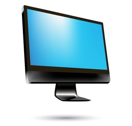 isolated computer pc monitor screen illustrations のイラスト素材