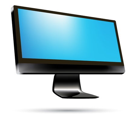 modern widescreen and flatscreen tv or television のイラスト素材