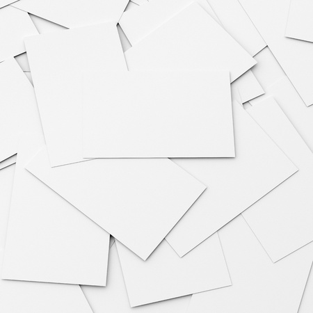 business card conceptual background, a stack of cards with only the top card is not covered.の写真素材