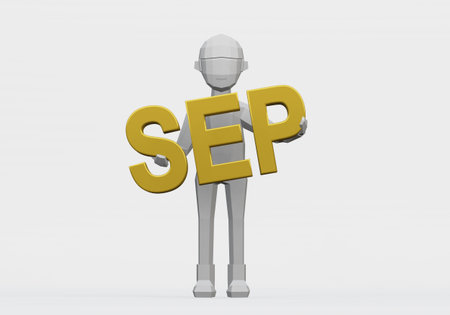 3d render of dummy holding a September month sign for date concepts.