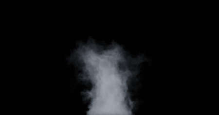 3d render of quick steam or smoke texture isolated on black.の写真素材