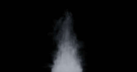 3d render of quick steam or smoke texture isolated on black.の写真素材
