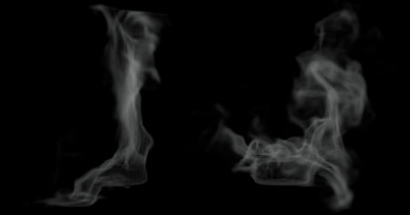 3d render of hot steam or smoke texture for food related manipulation.の写真素材