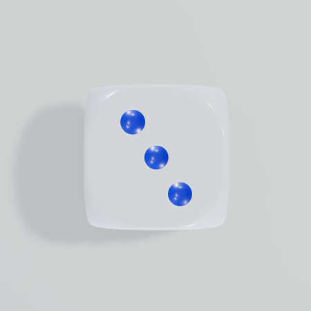 3d render of isolated dice for casino or gambling concept.の写真素材