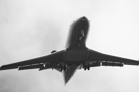 Airplane landingの写真素材