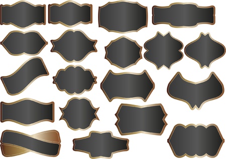 black bannersのイラスト素材