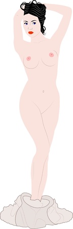 naked womanのイラスト素材