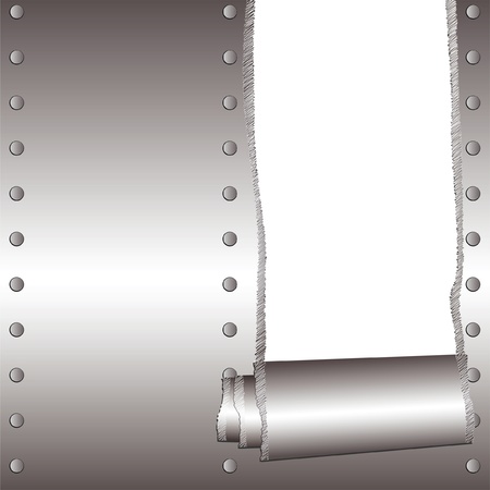 ripped tinware with transparent space for textのイラスト素材