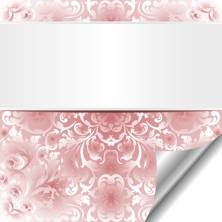 bright red background with ornamentsのイラスト素材