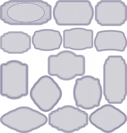 set of simple framesのイラスト素材