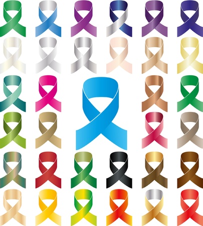 colored ribbonsのイラスト素材