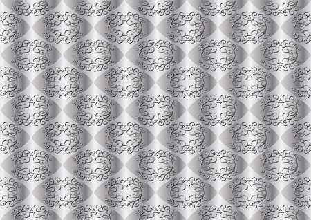 silver background with ornamentsのイラスト素材