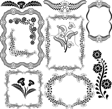 borders and frames - vector illustrationのイラスト素材