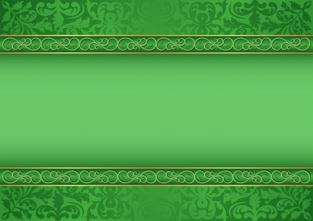 green background with ornamentsのイラスト素材